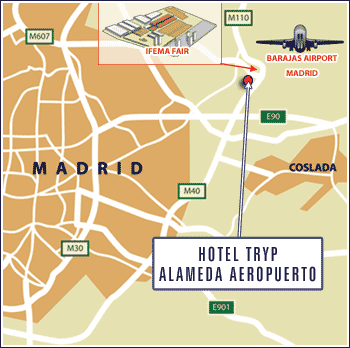 Hotels Madrid, Stadplan